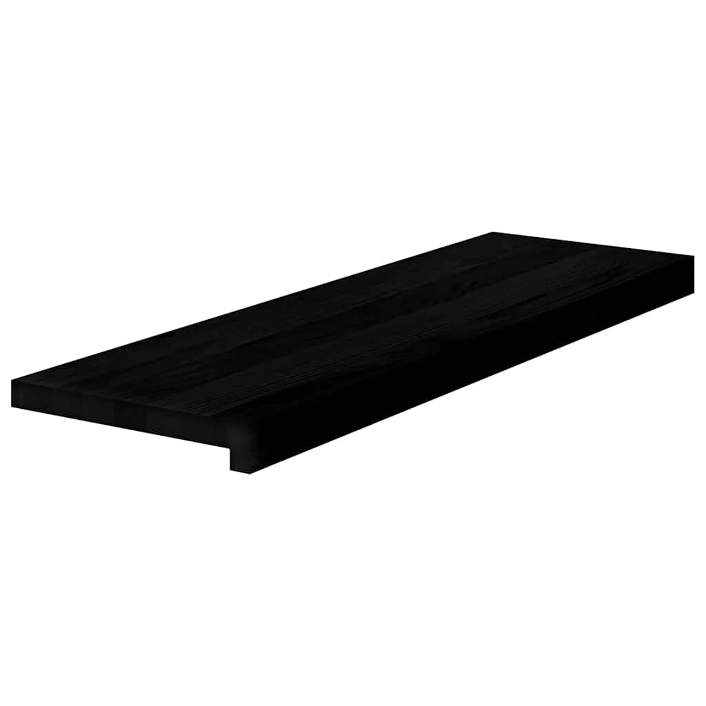 Tapetes de escada 4 pcs 80x25x2 cm carvalho castanho-preto