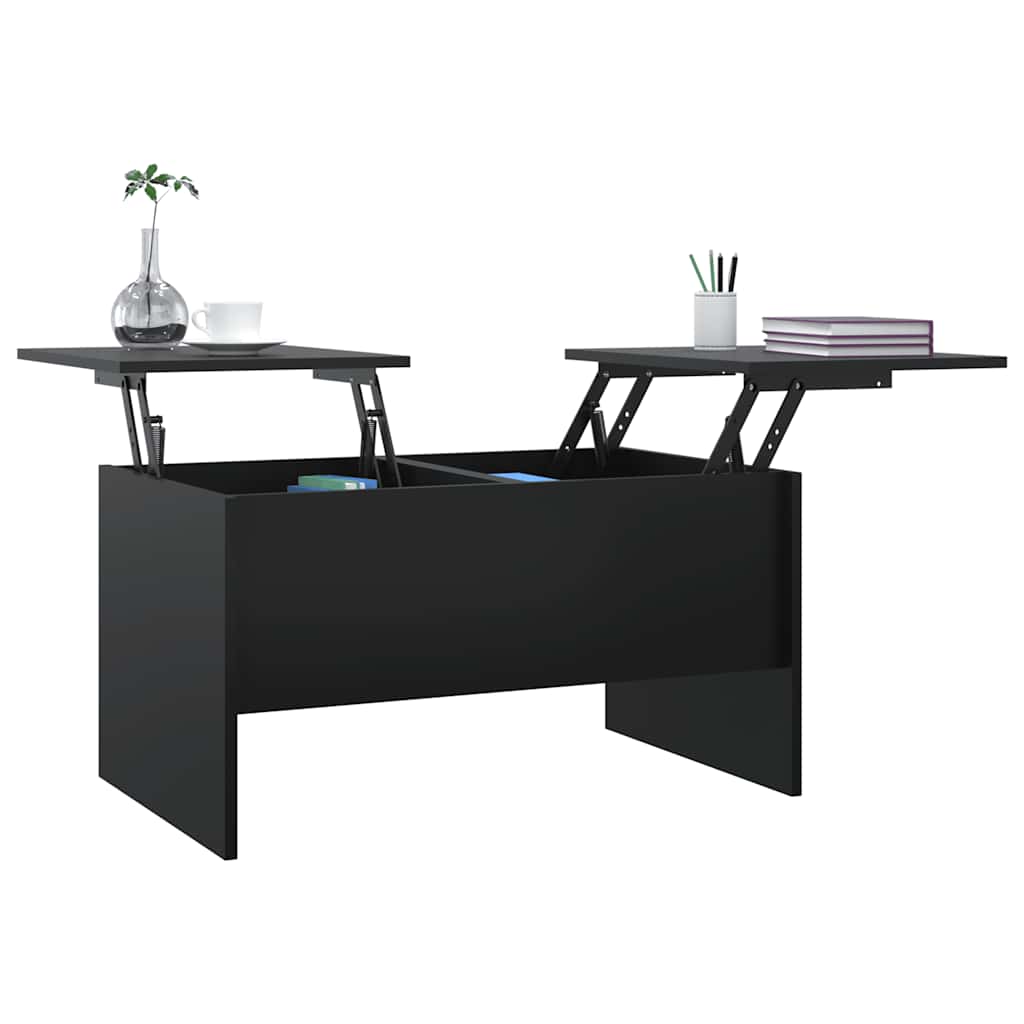 Mesa de centro 80x50x42,5 cm madeira processada preto