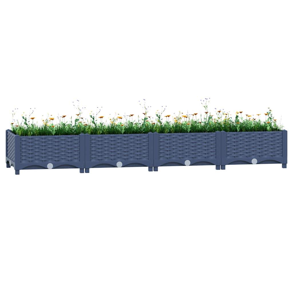 Canteiro elevado 160x40x23 cm polipropileno