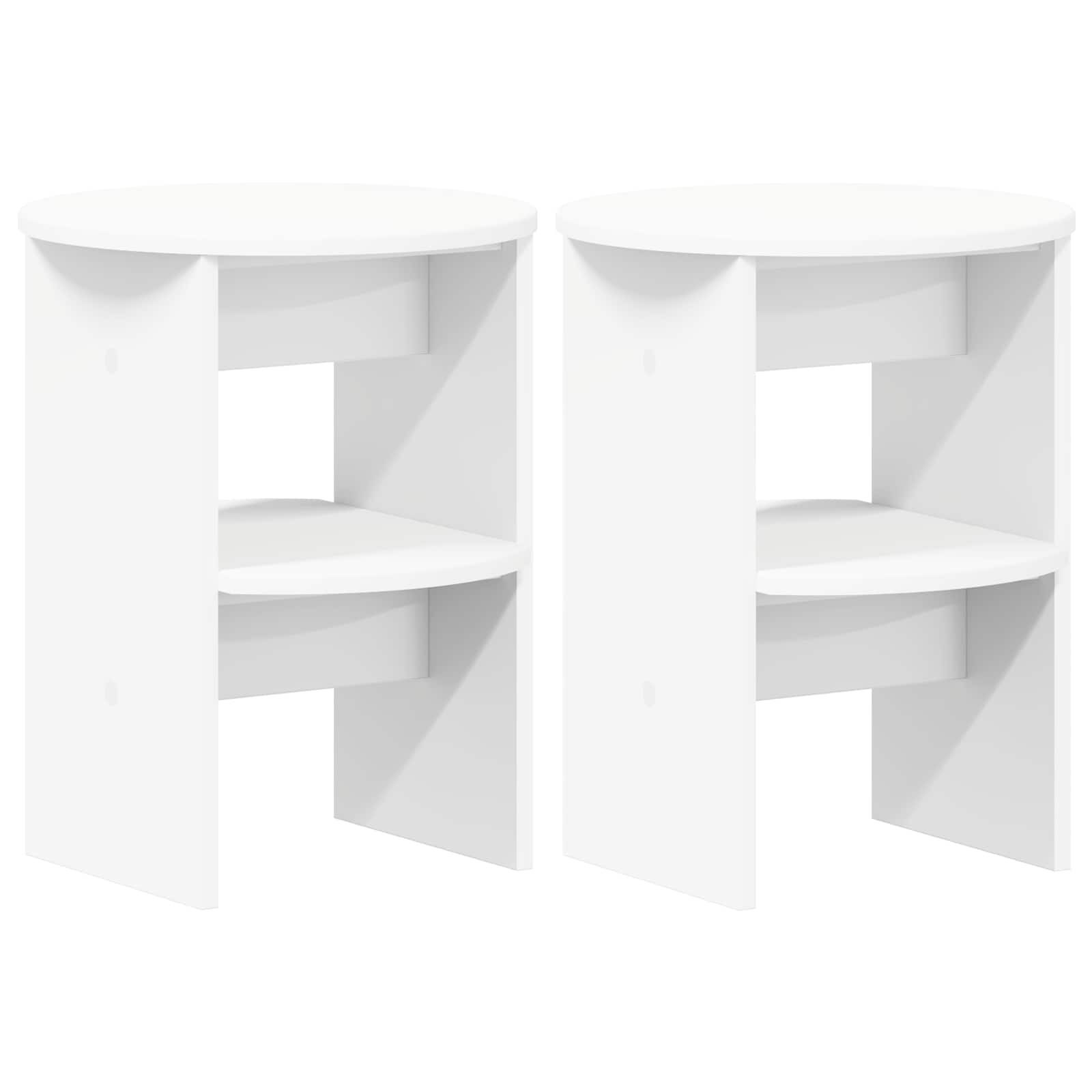 Armário lateral 2 unid. branco ø40 x 50 cm madeira engenheirada