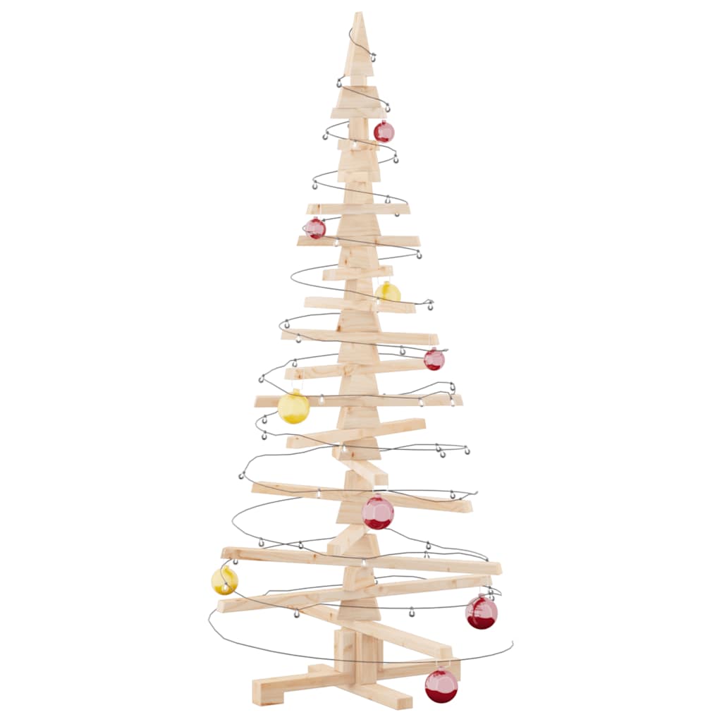 Árvore de natal de madeira para decoração 150 cm madeira maciça pinho
