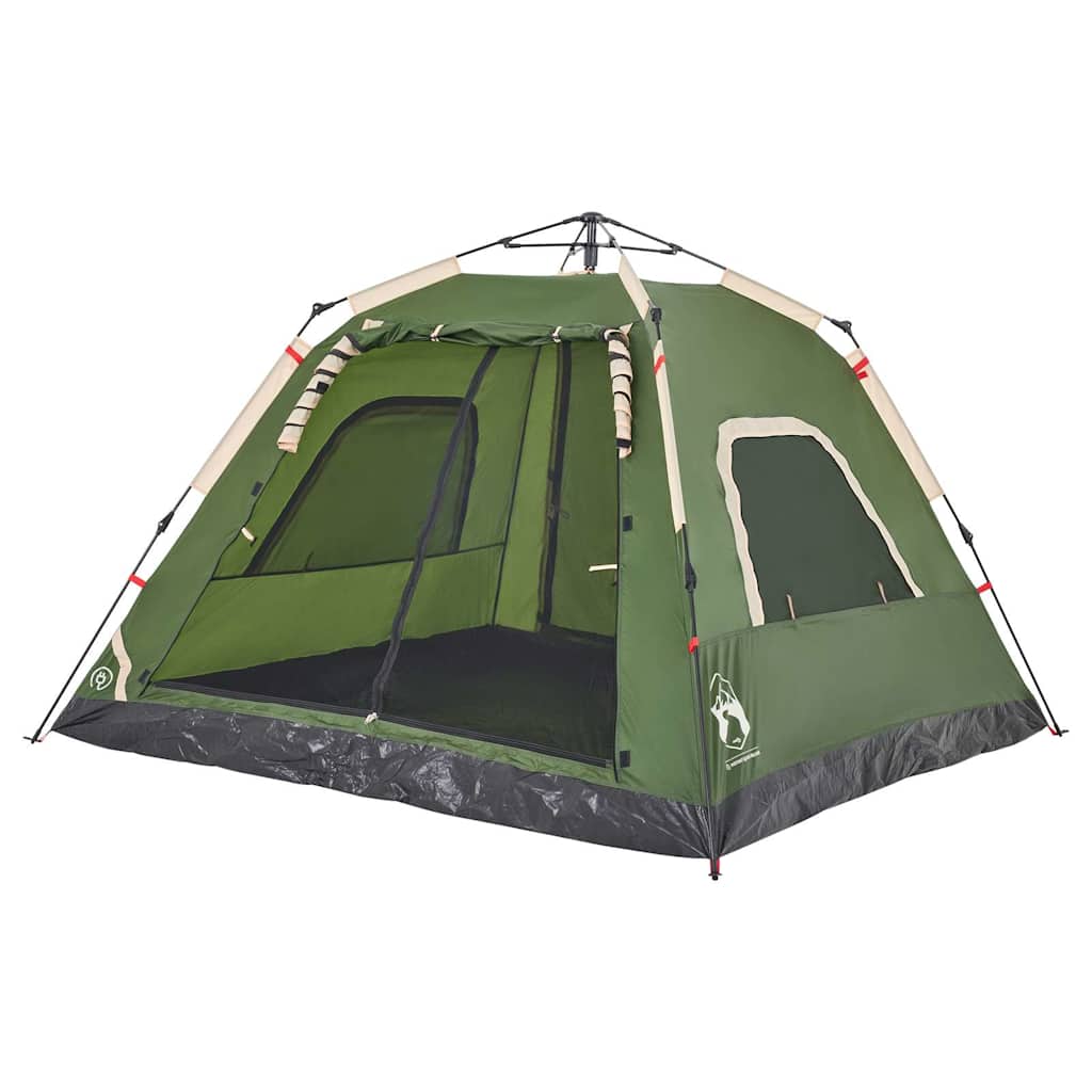 Tenda de campismo cúpula para 5 pessoas libertação rápida verde