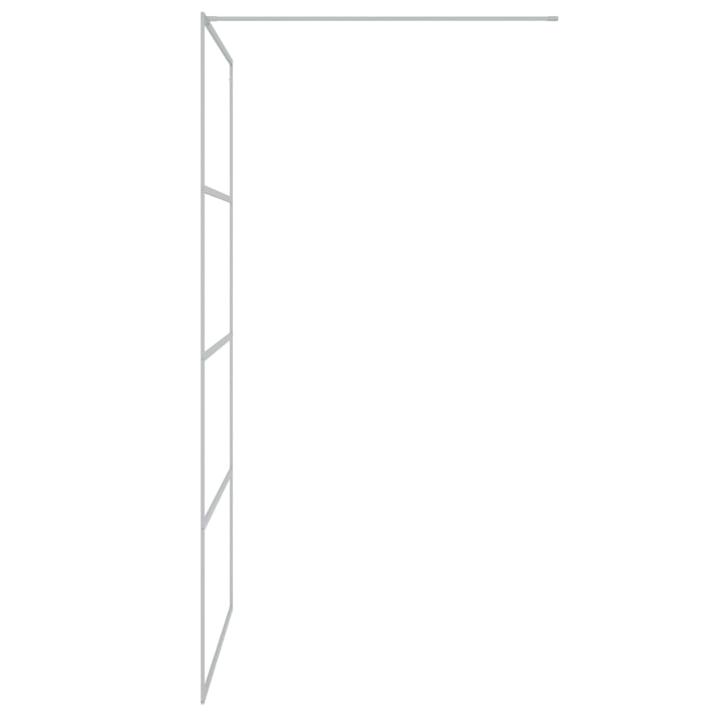 Divisória de chuveiro prateado 115x195cm vidro esg transparente