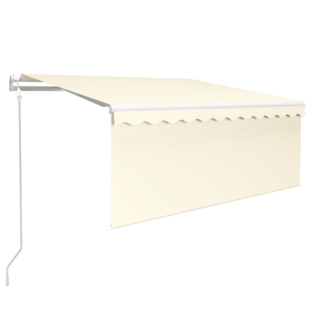 Toldo retrátil automático com estore 3,5x2,5 m cor creme
