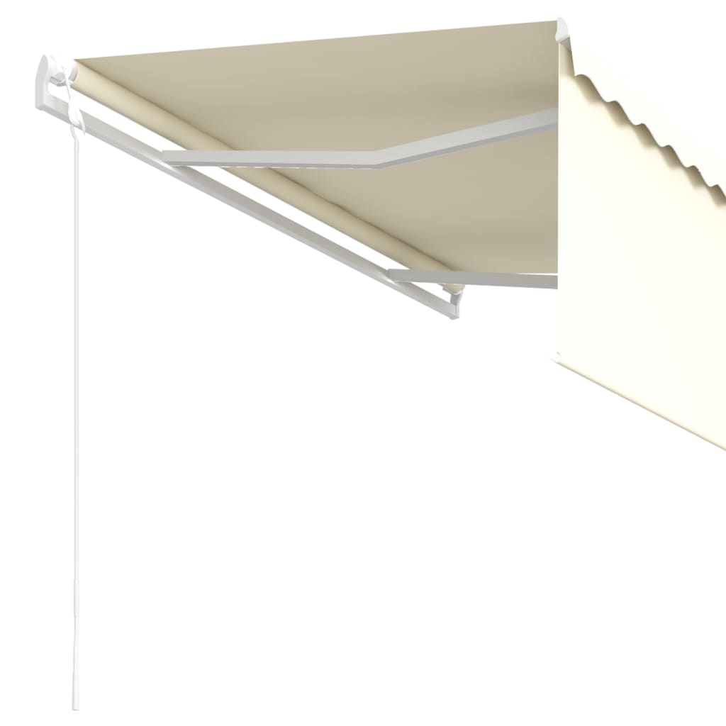 Toldo retrátil automático com estore 3,5x2,5 m cor creme