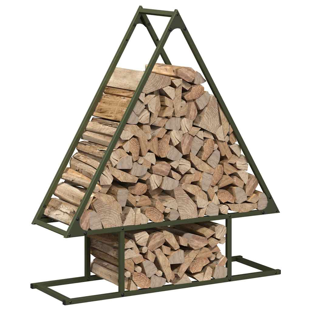 Suporte para lenha aço laminado a frio verde azeitona