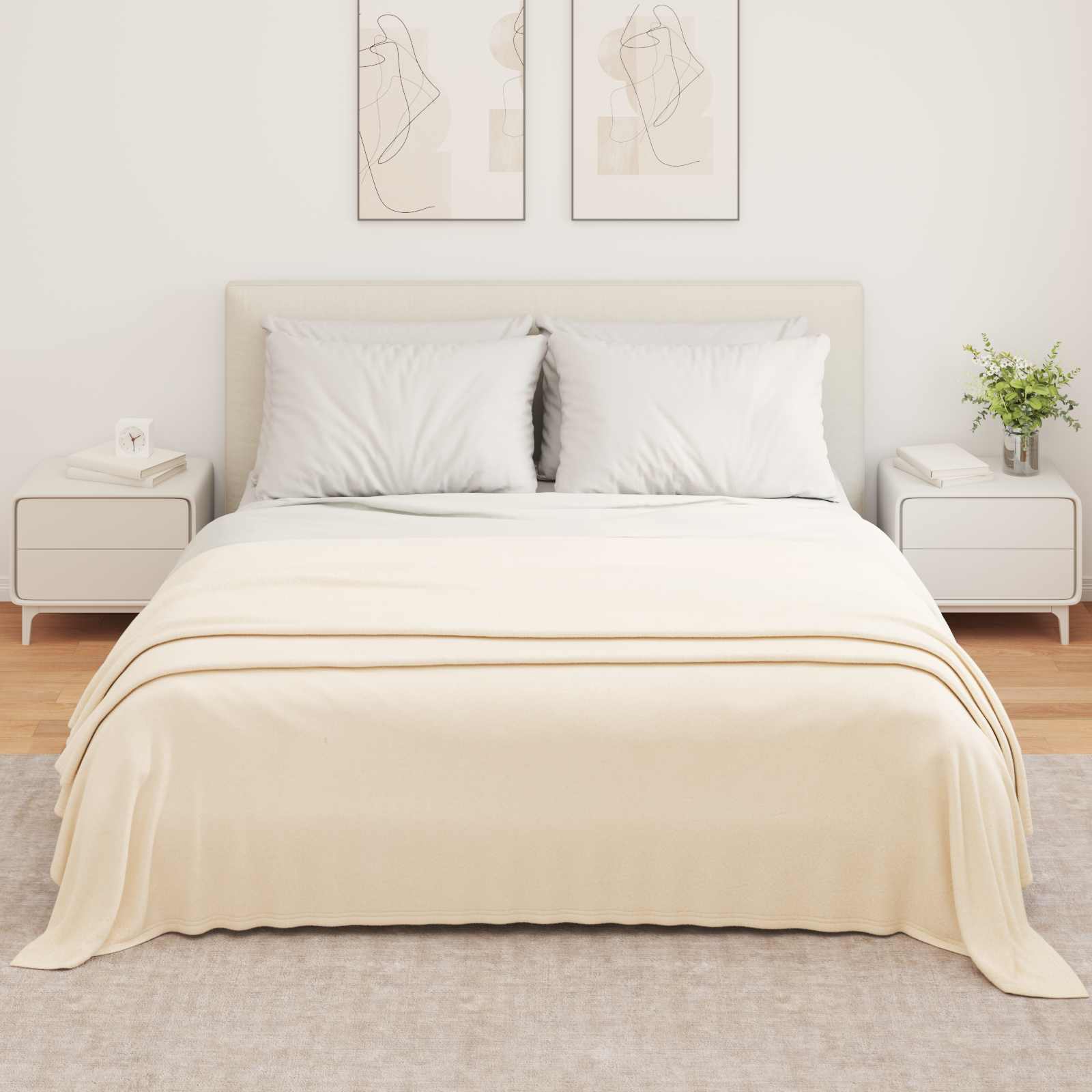 Cobertores de sofá 6 unid. creme 350 x 270 cm 8.09 lã