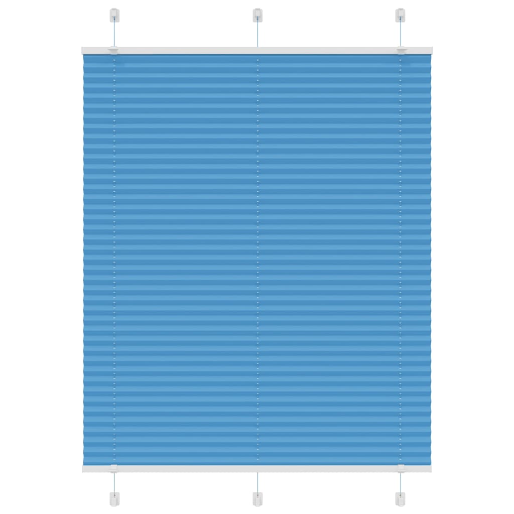 Azul plissada cega 105x150 cm largura tecido 104,4cm poliéster