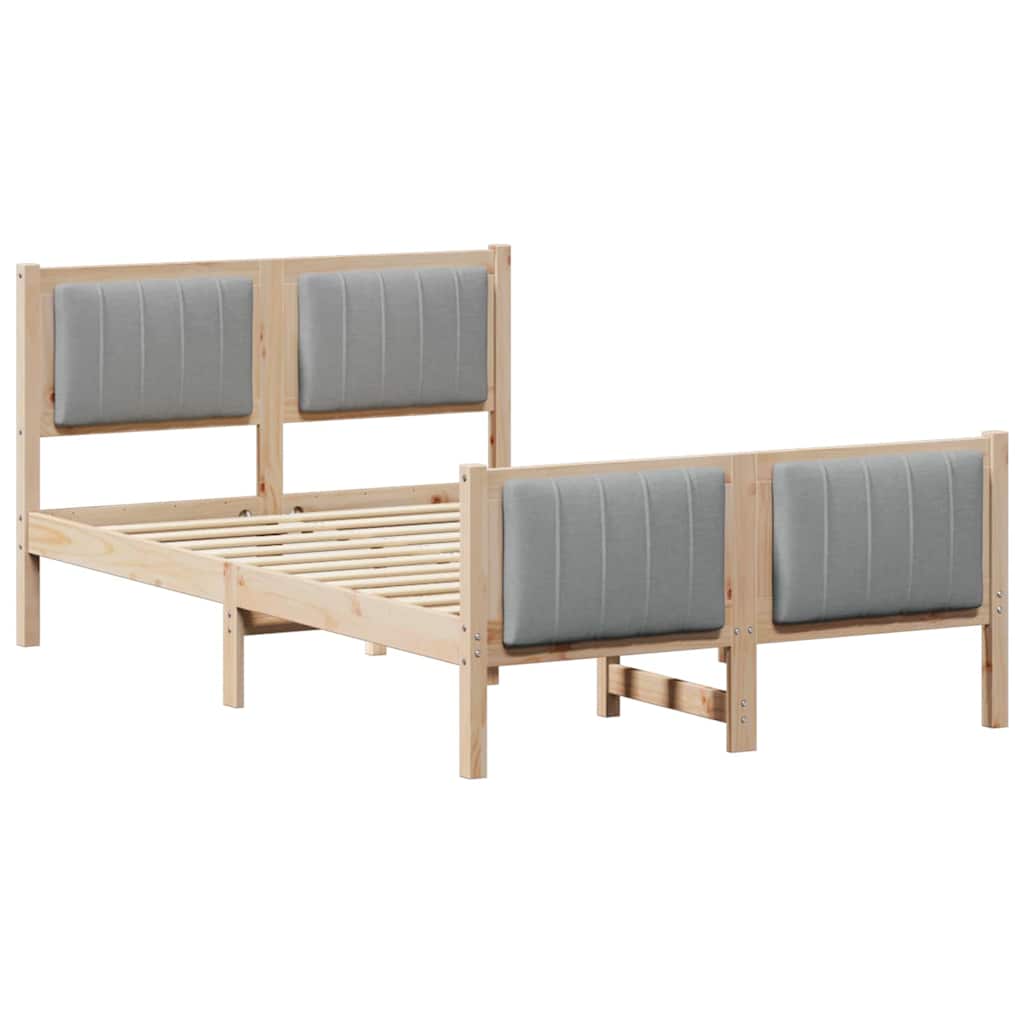 Estrutura da cama marrom e cinza claro 120 x 200 cm