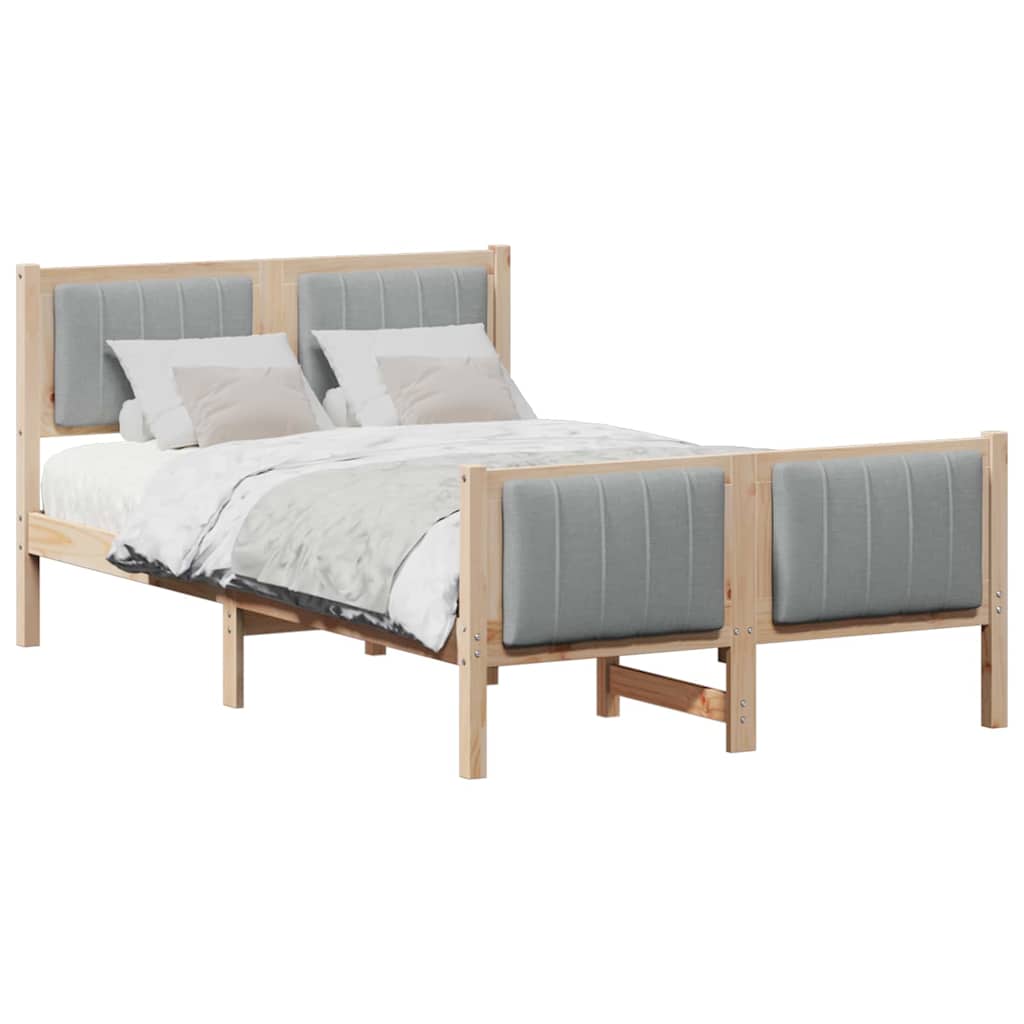 Estrutura da cama marrom e cinza claro 120 x 200 cm