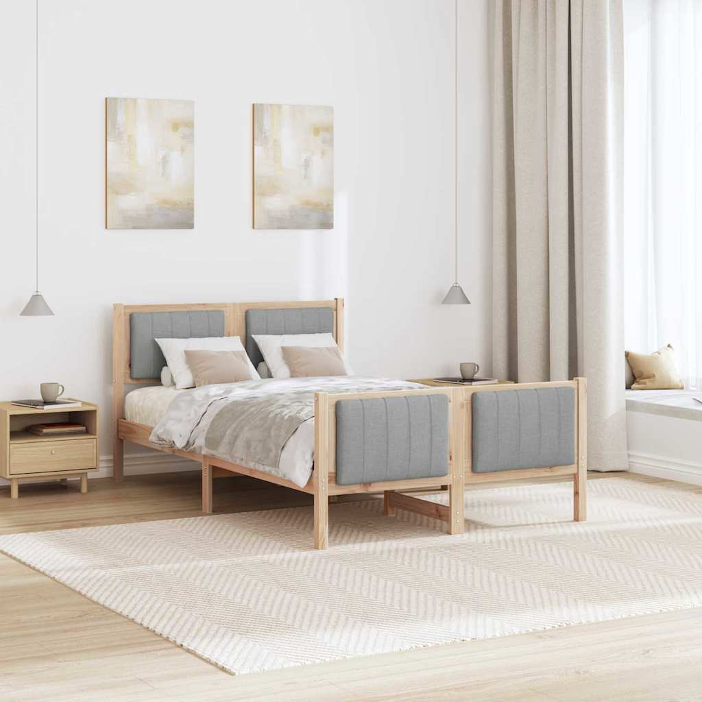 Estrutura da cama marrom e cinza claro 120 x 200 cm