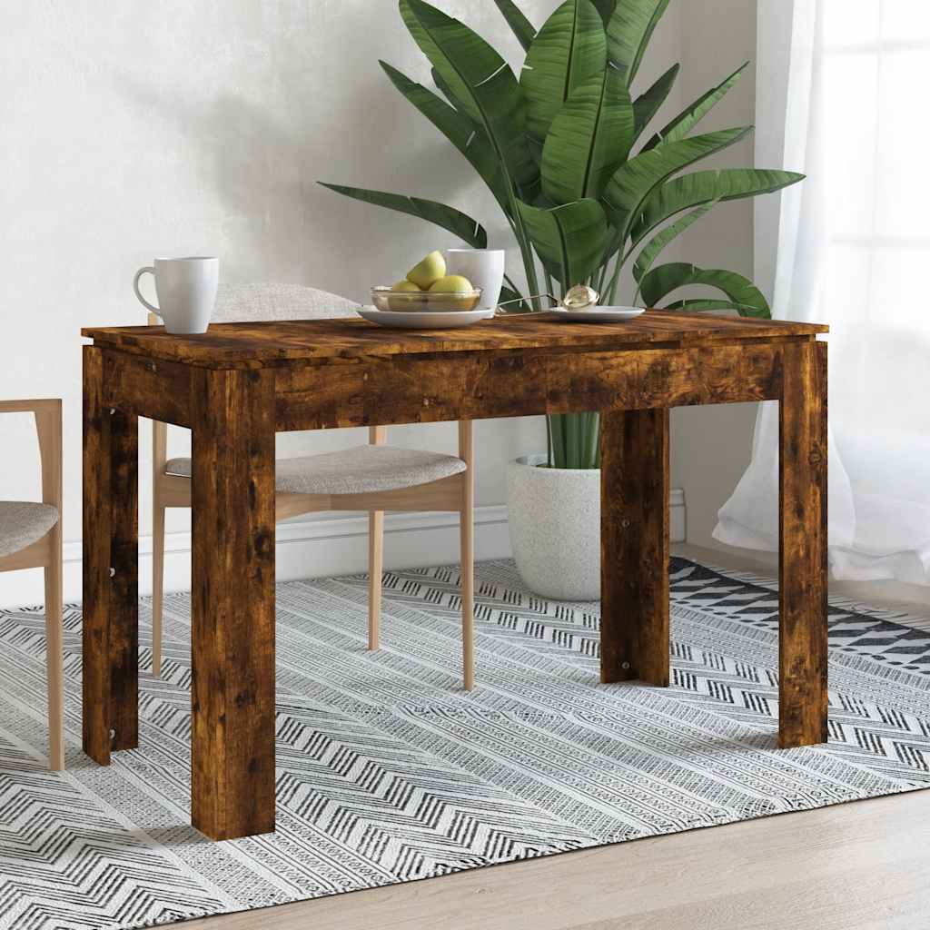 Mesa de jantar 120x60x76 cm madeira processada carvalho fumado