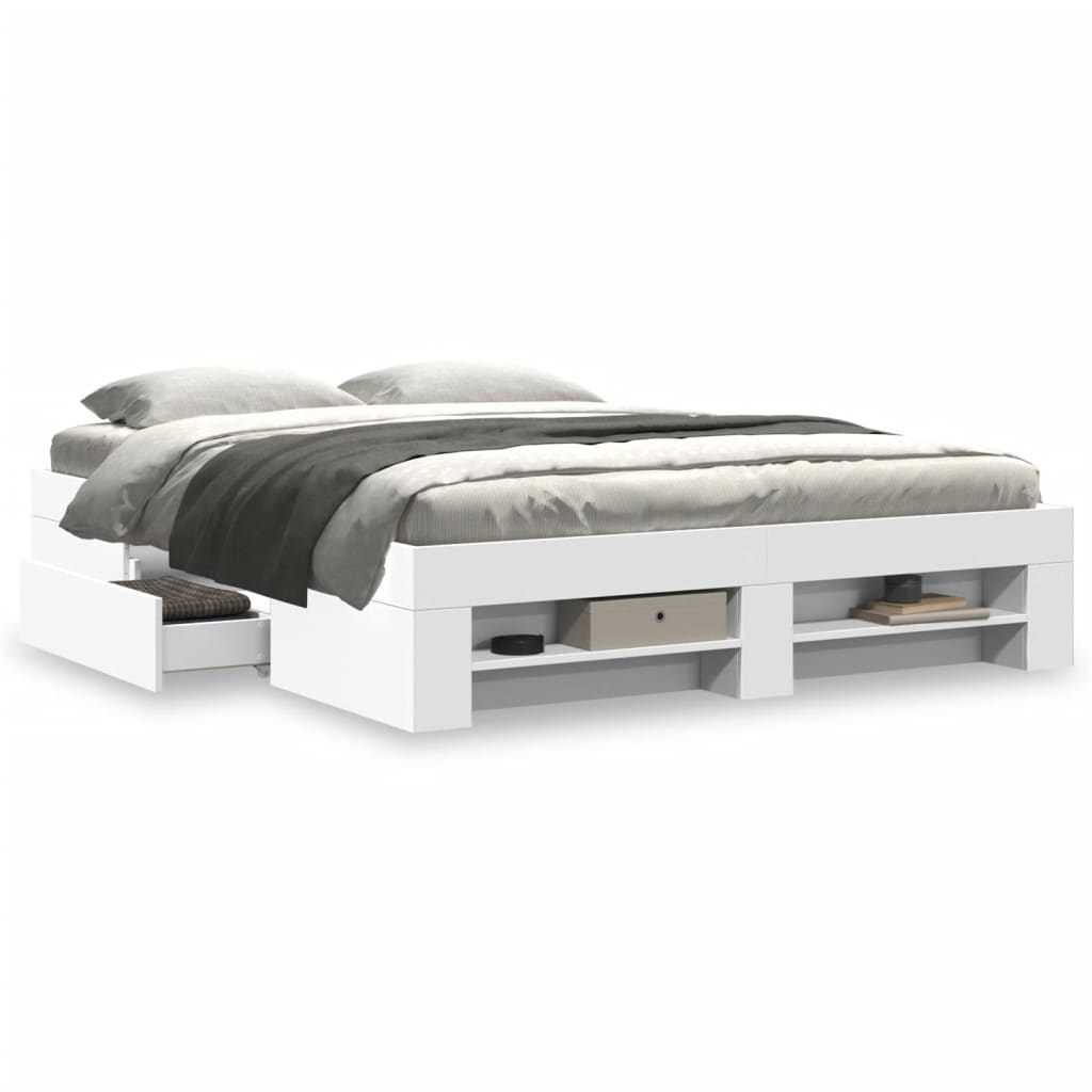 Estrutura de cama sem colchão 160x200 cm branco