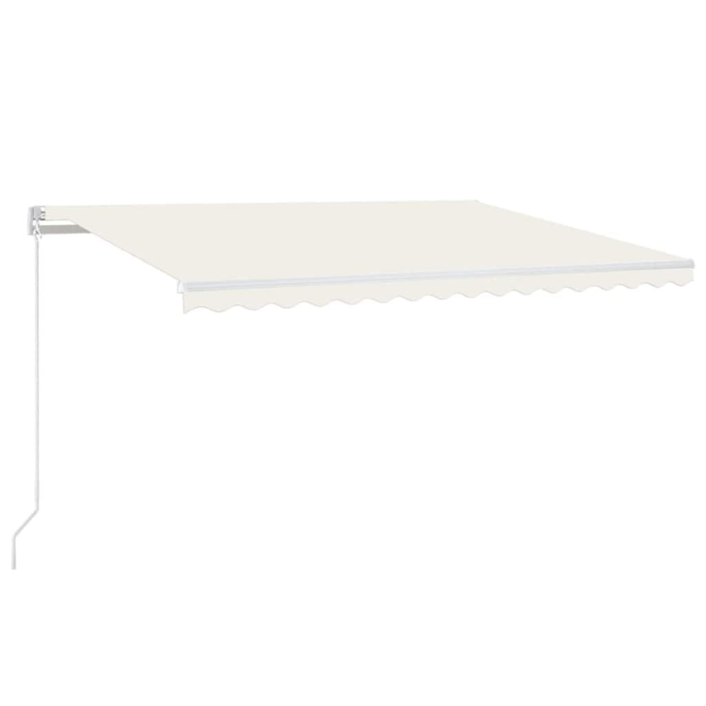 Toldo retrátil manual 400x350 cm cor creme