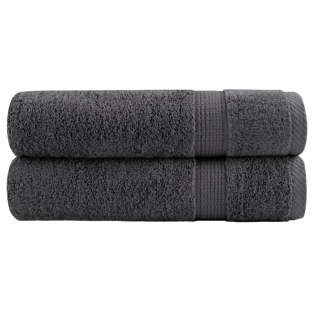 Toalhas banho premium solund 2pcs 100x150cm 600gsm antracite