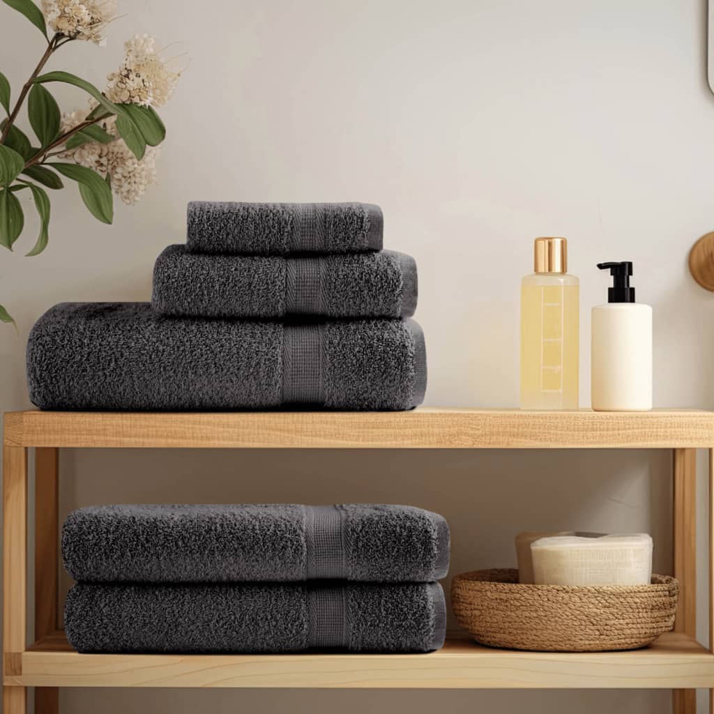 Toalhas banho premium solund 2pcs 100x150cm 600gsm antracite