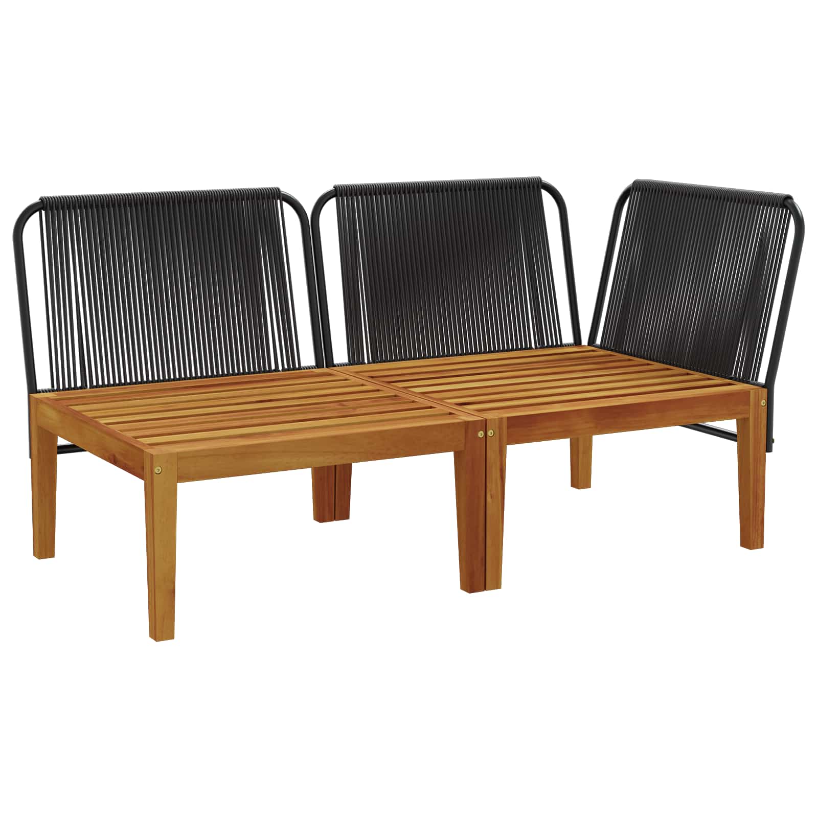 2 Unid. conjunto de lounge de jardim com almofadas natural