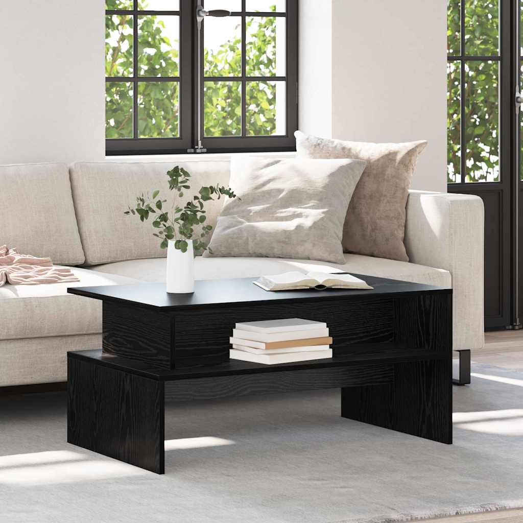 Mesa de centro carvalho preto 90 x 55 x 42,5 cm