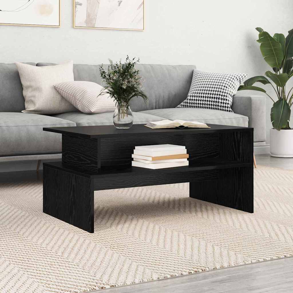 Mesa de centro carvalho preto 90 x 55 x 42,5 cm