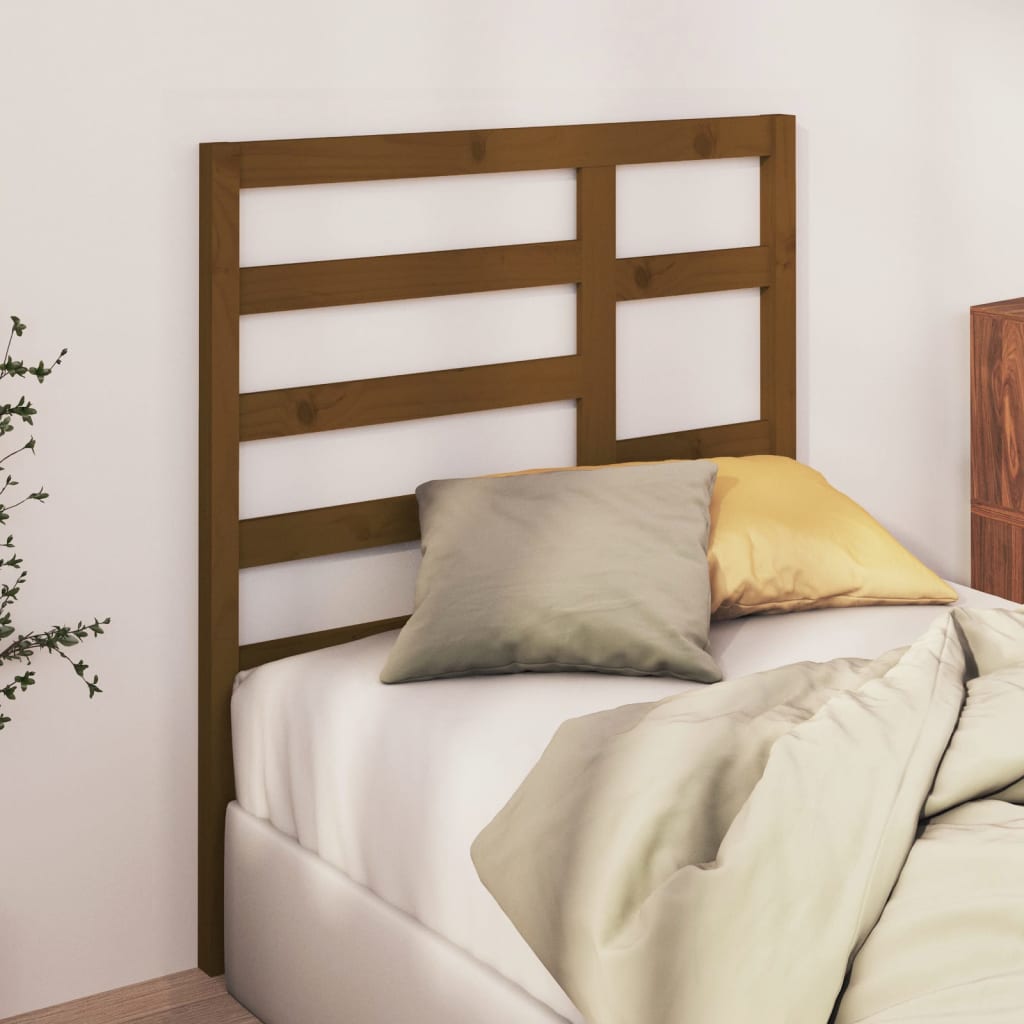 Cabeceira de cama 106x4x104 cm pinho maciço castanho mel