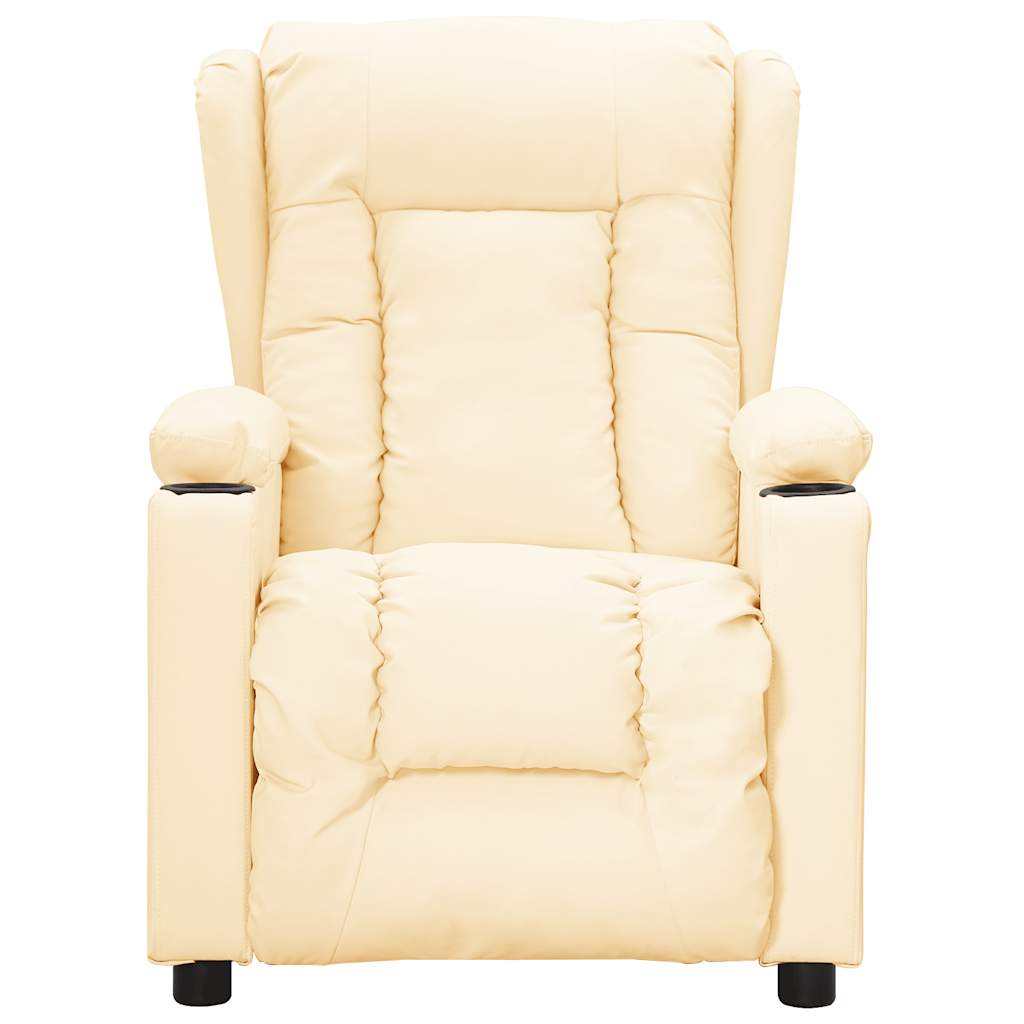 Cadeira de massagens couro artificial cor creme