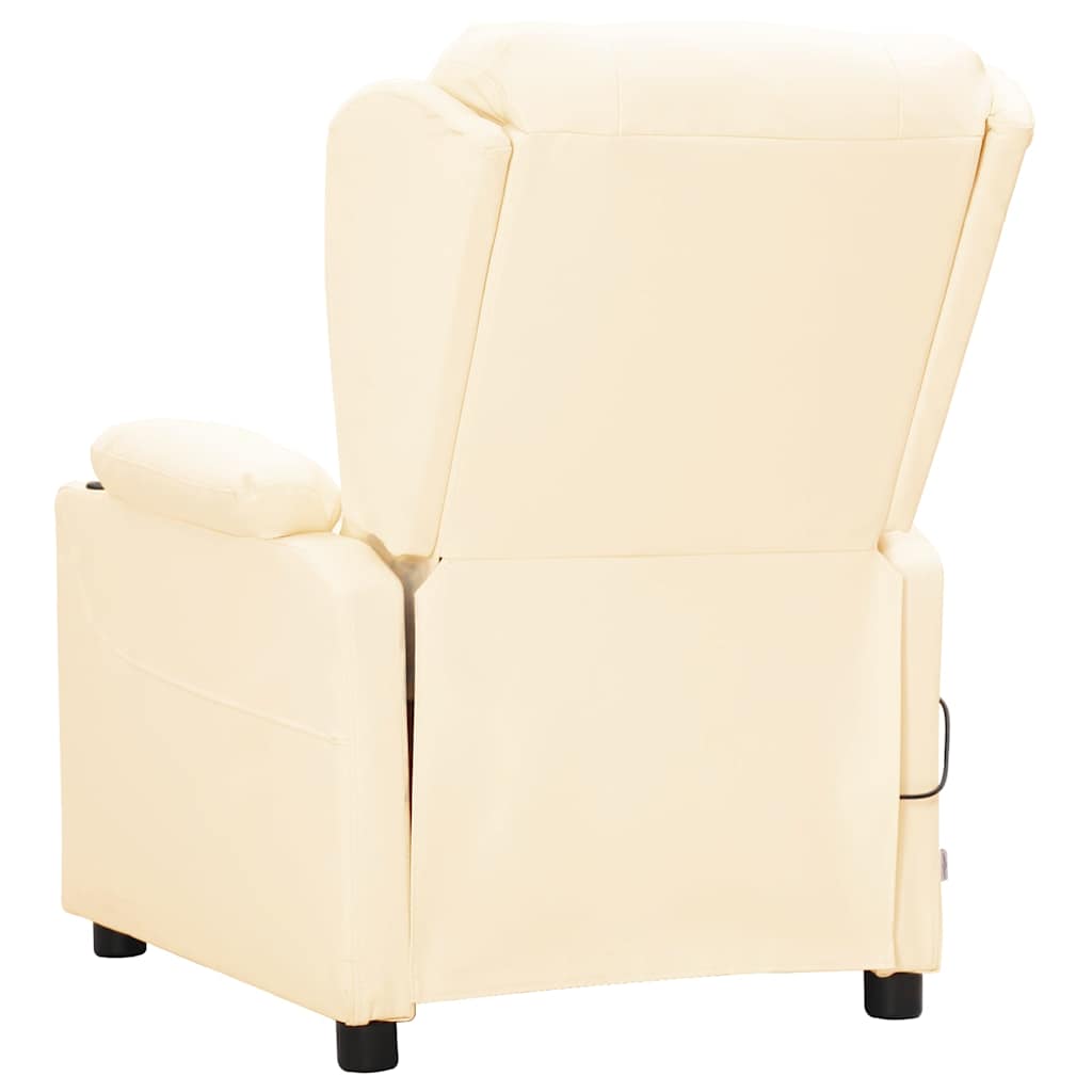 Cadeira de massagens couro artificial cor creme