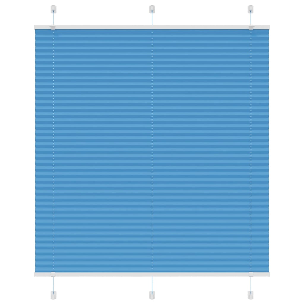 Plissado cego azul 120x150 cm largura tecido 119,4 cm poliéster