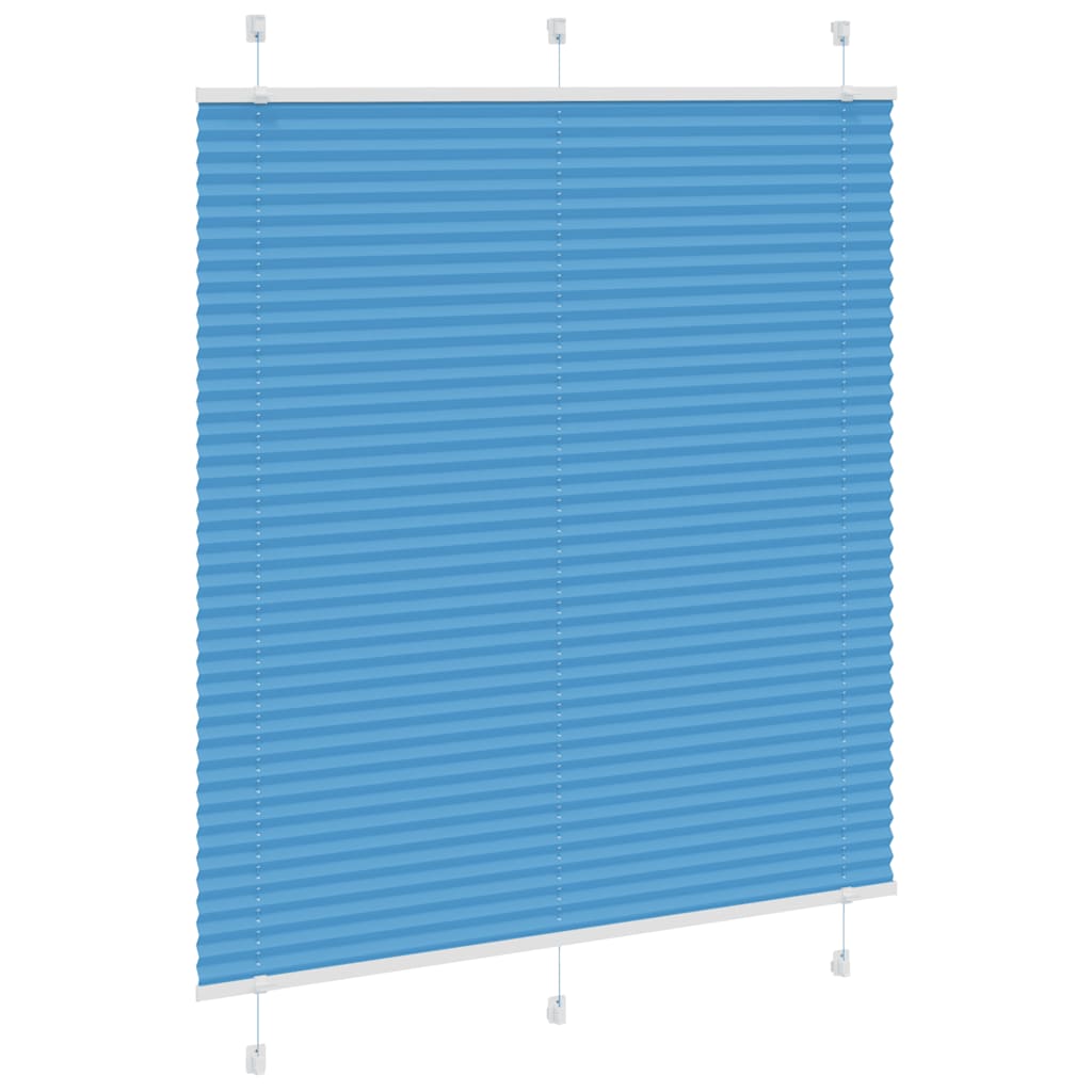 Plissado cego azul 120x150 cm largura tecido 119,4 cm poliéster