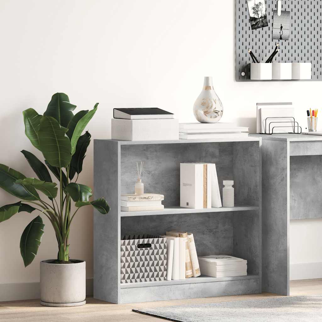 Estante 80x24x75 cm contraplacado cinzento cimento