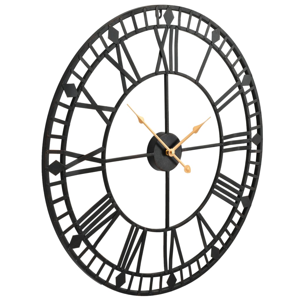 Relógio de parede vintage c/ movimento quartzo metal 60 cm xxl