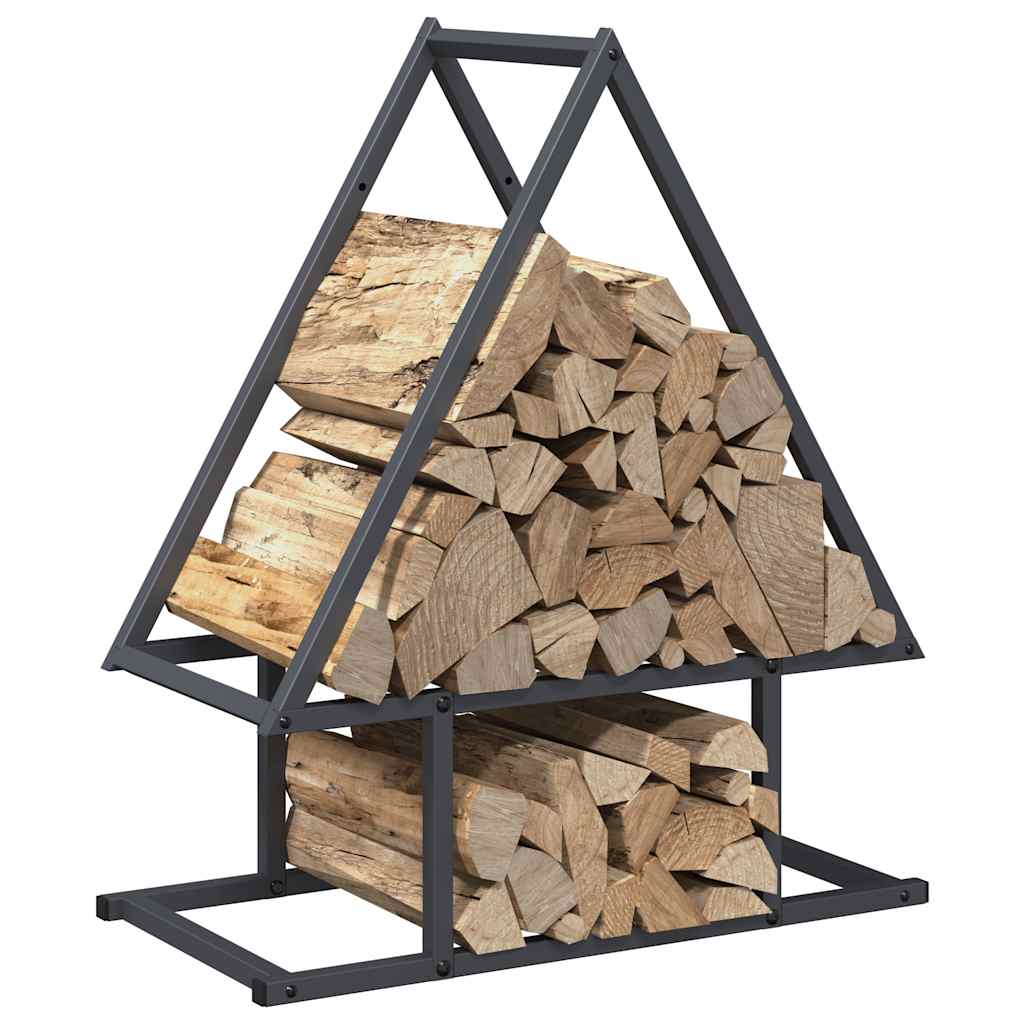 Suporte para lenha 50x25x60 cm aço laminado a frio antracite