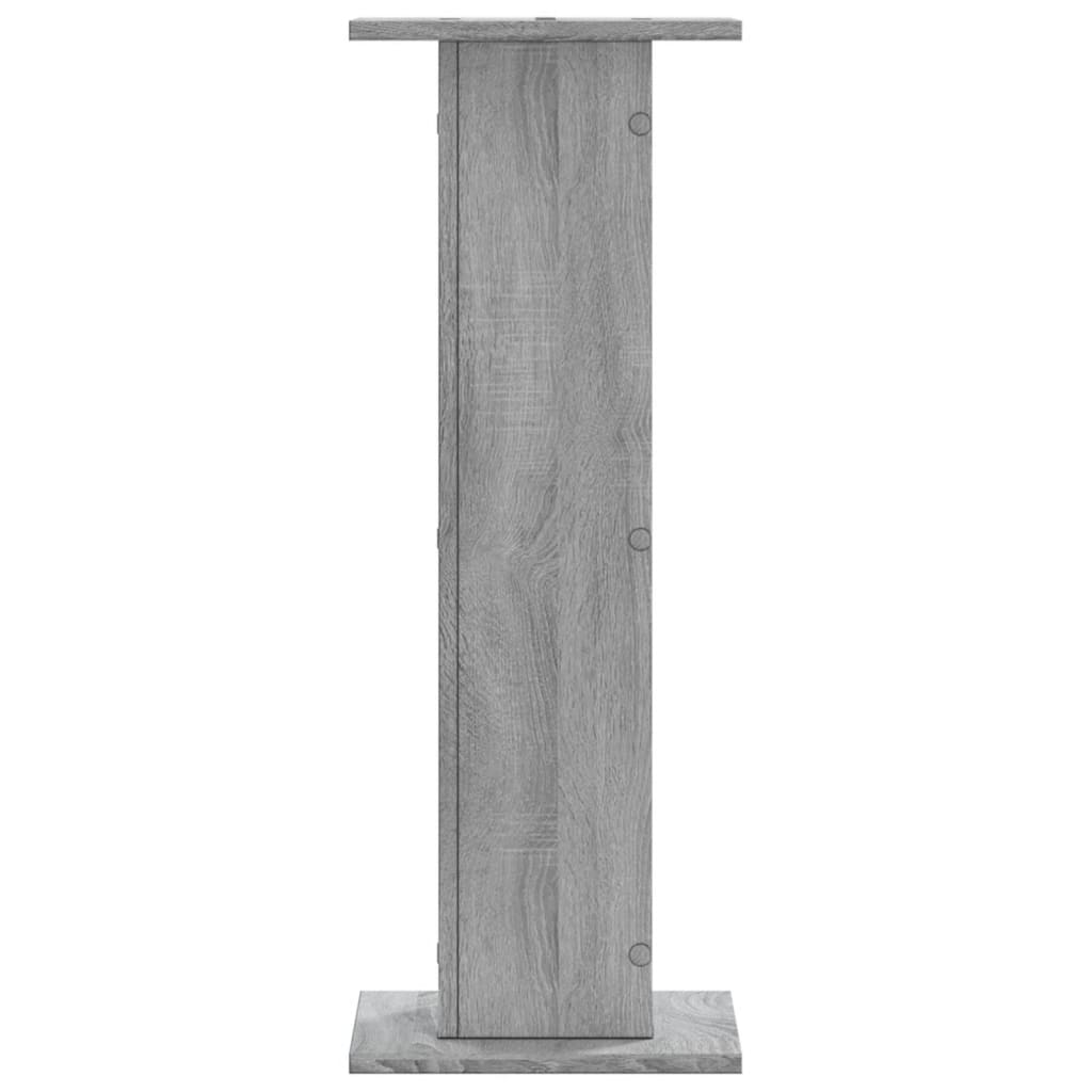 Suportes de colunas 2 pcs derivados de madeira cinzento sonoma