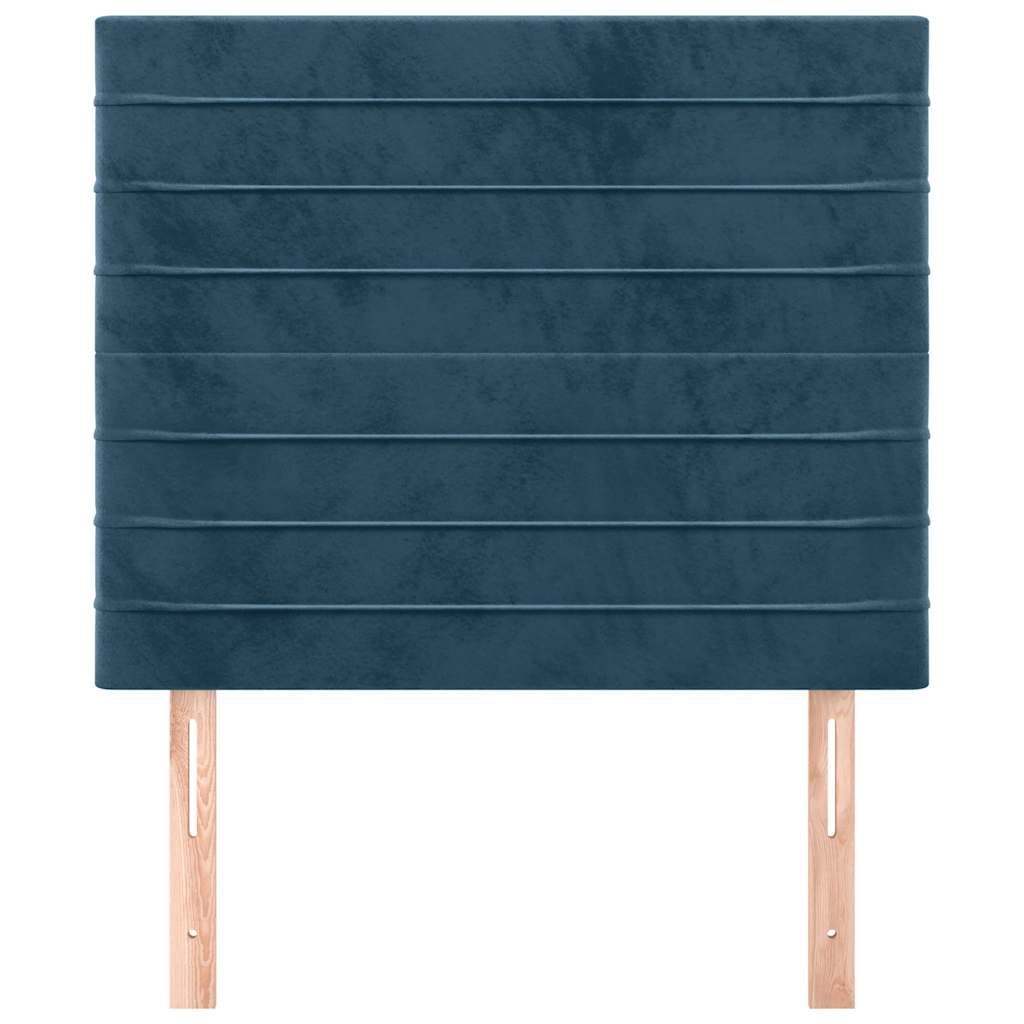 Cabeceira azul escuro 90x5x118/128 cm veludo