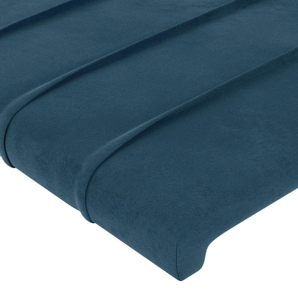 Cabeceira azul escuro 90x5x118/128 cm veludo