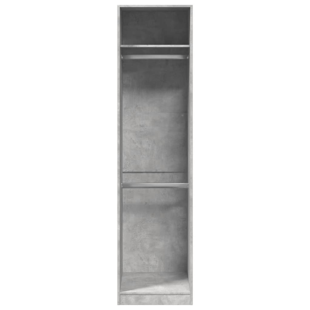 Roupeiro 50x50x200 cm contraplacado cinzento cimento