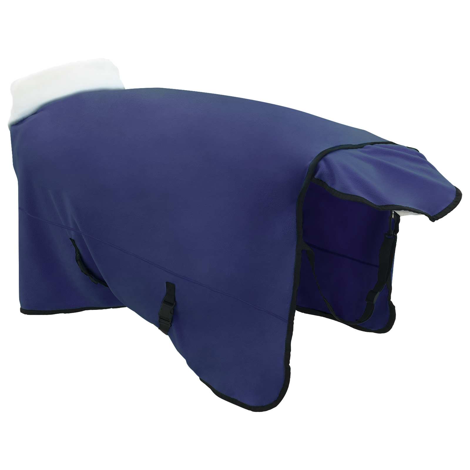 Cobertor de cavalo azul marinho 125 cm fleece polar
