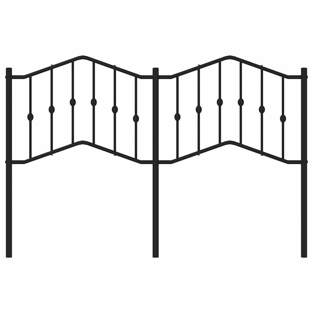 Cabeceira de substituição 150 cm metal preto