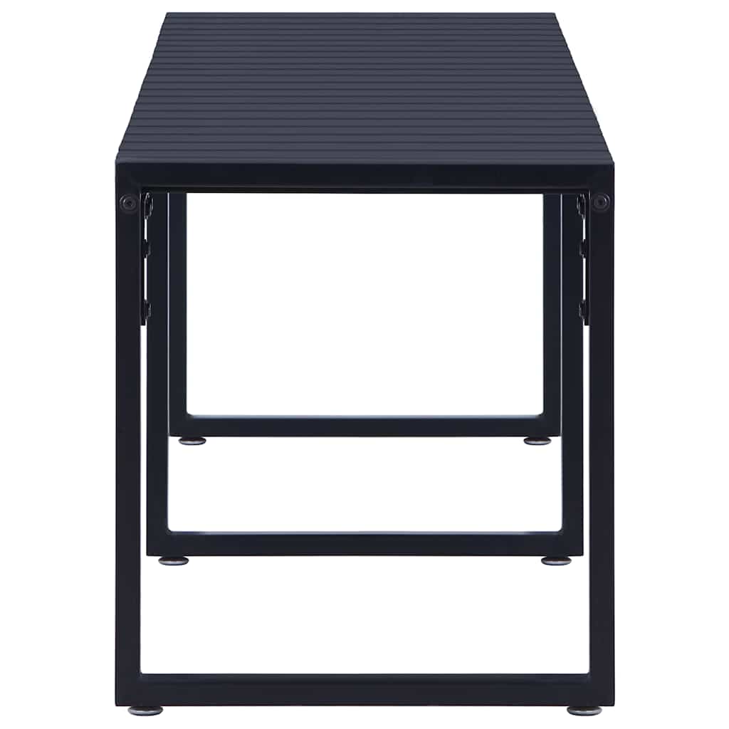 Banco de jardim 180 cm placa de ps preto
