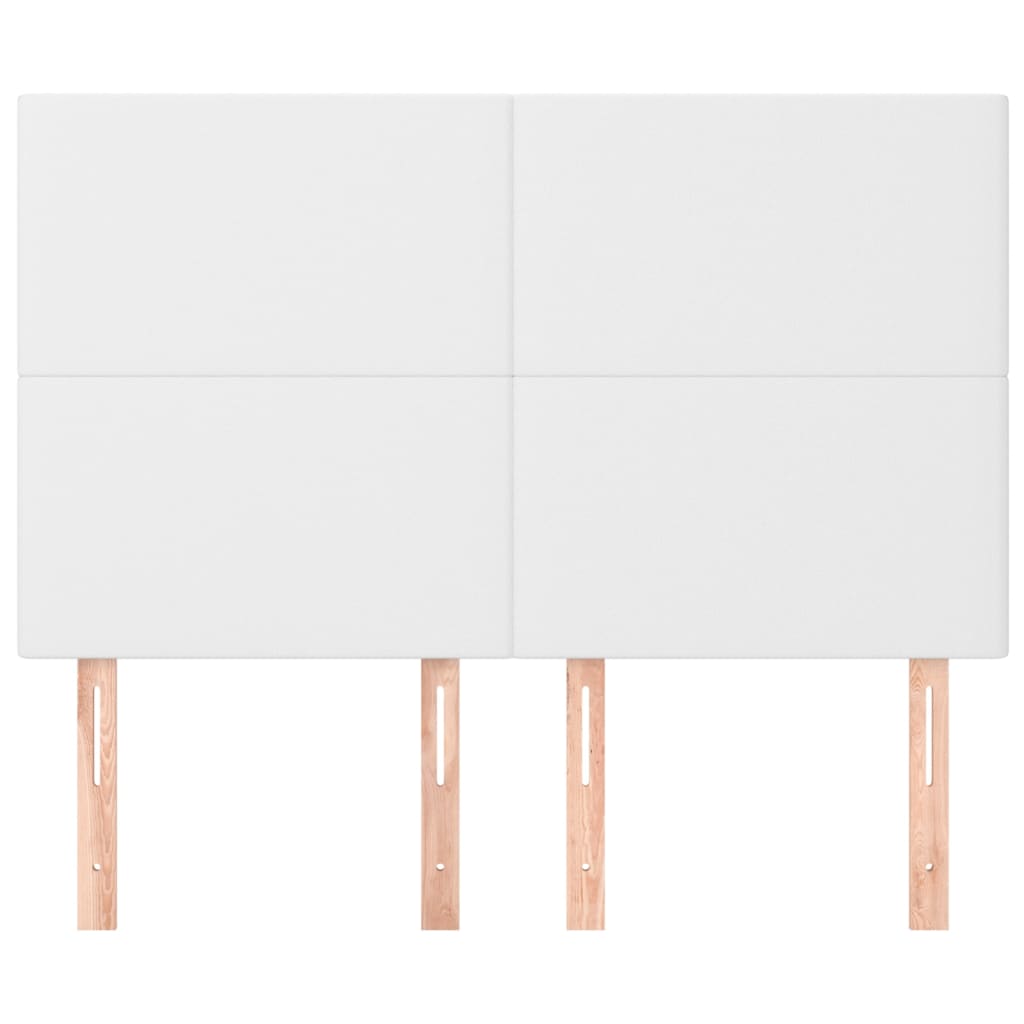 Cabeceira branca 144x5x118/128 cm couro sintético