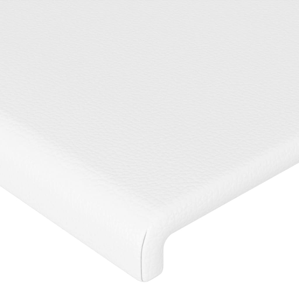 Cabeceira branca 144x5x118/128 cm couro sintético
