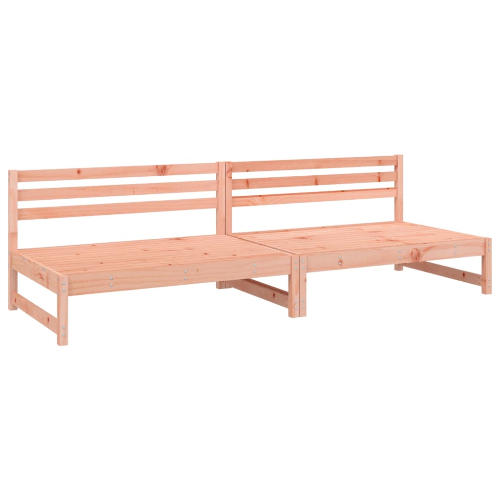 Sofás de centro para jardim 2 pcs 120x80 cm douglas maciça