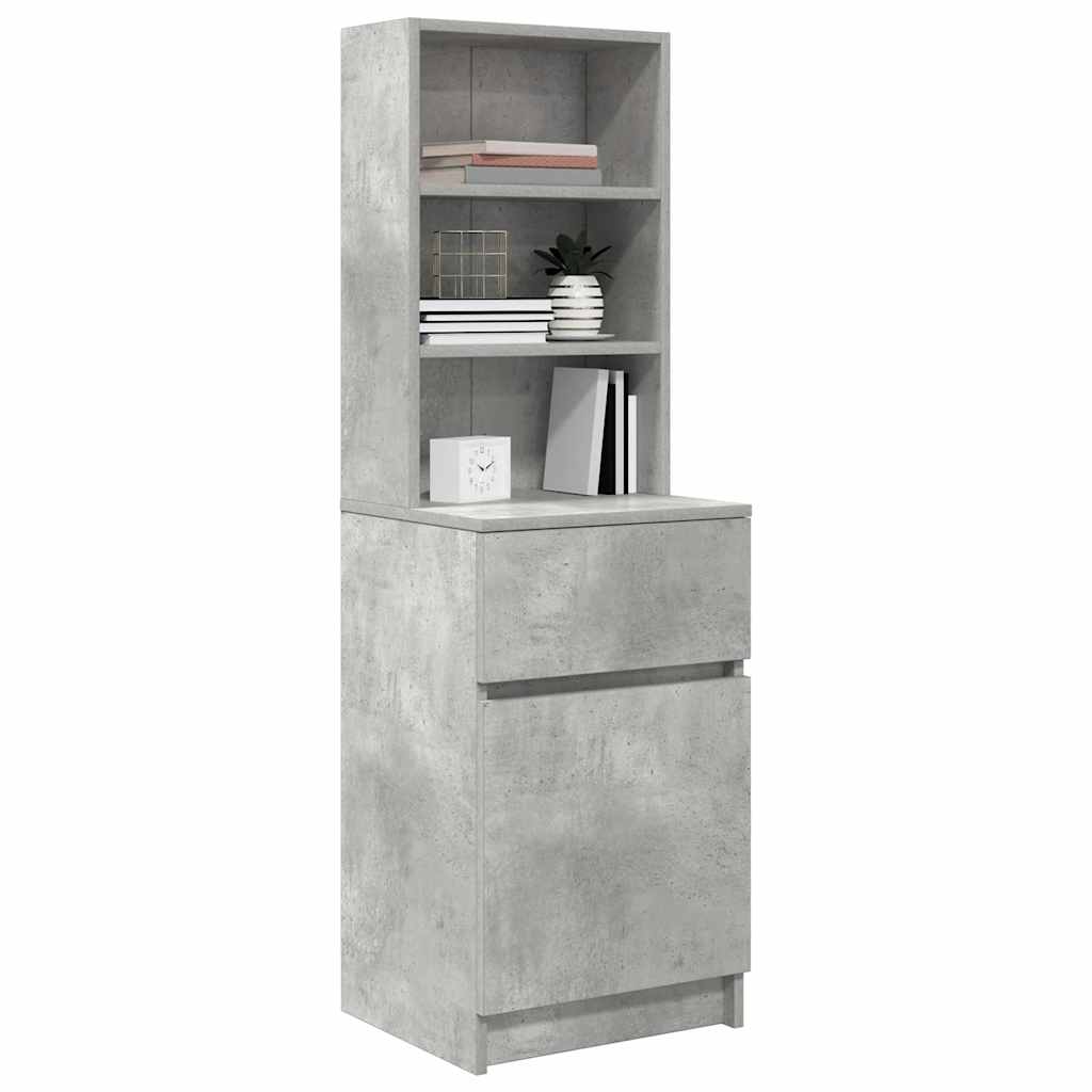 Mesa cabeceira 39x35x125 cm derivados de madeira cinza cimento