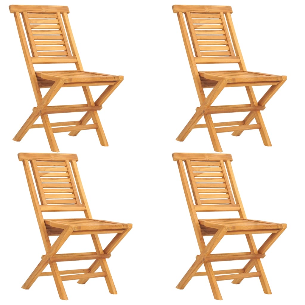 5 Pcs conjunto de jantar p/ jardim madeira de teca maciça