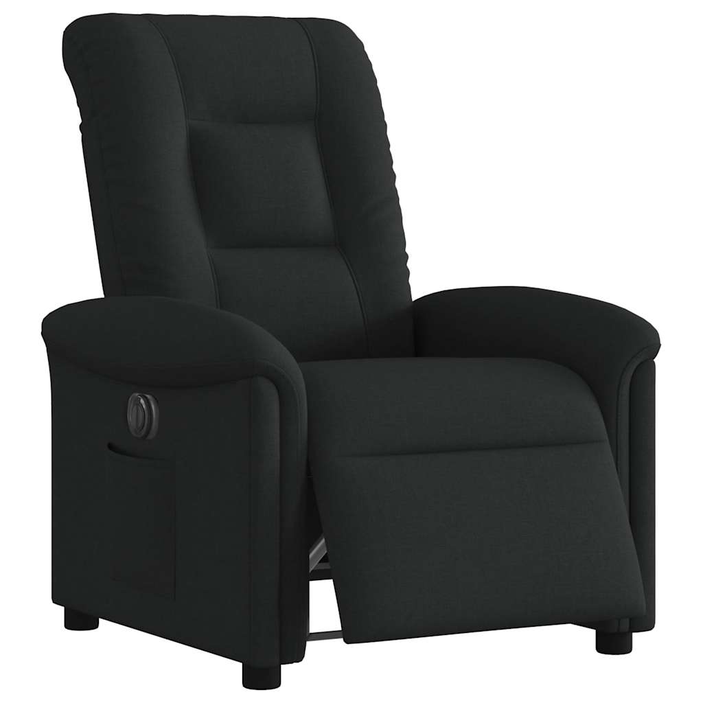 Poltrona elétrica reclinável tecido preto