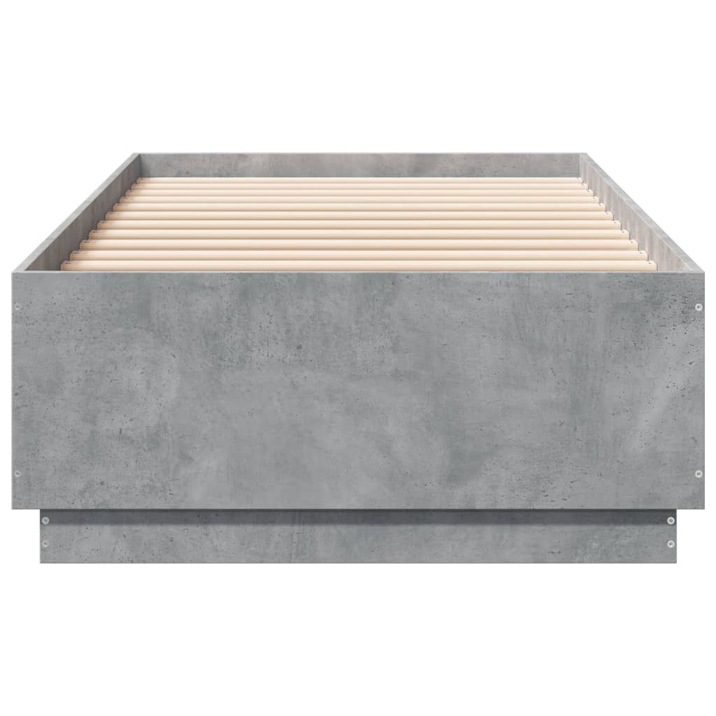 Estrutura de cama 90x200 cm derivados de madeira cinza sonoma