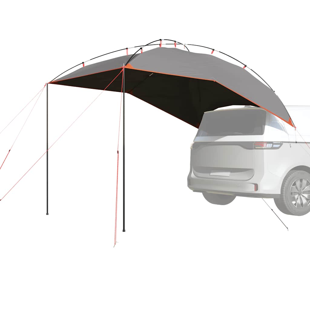 Tenda de carro impermeável cinzento e laranja