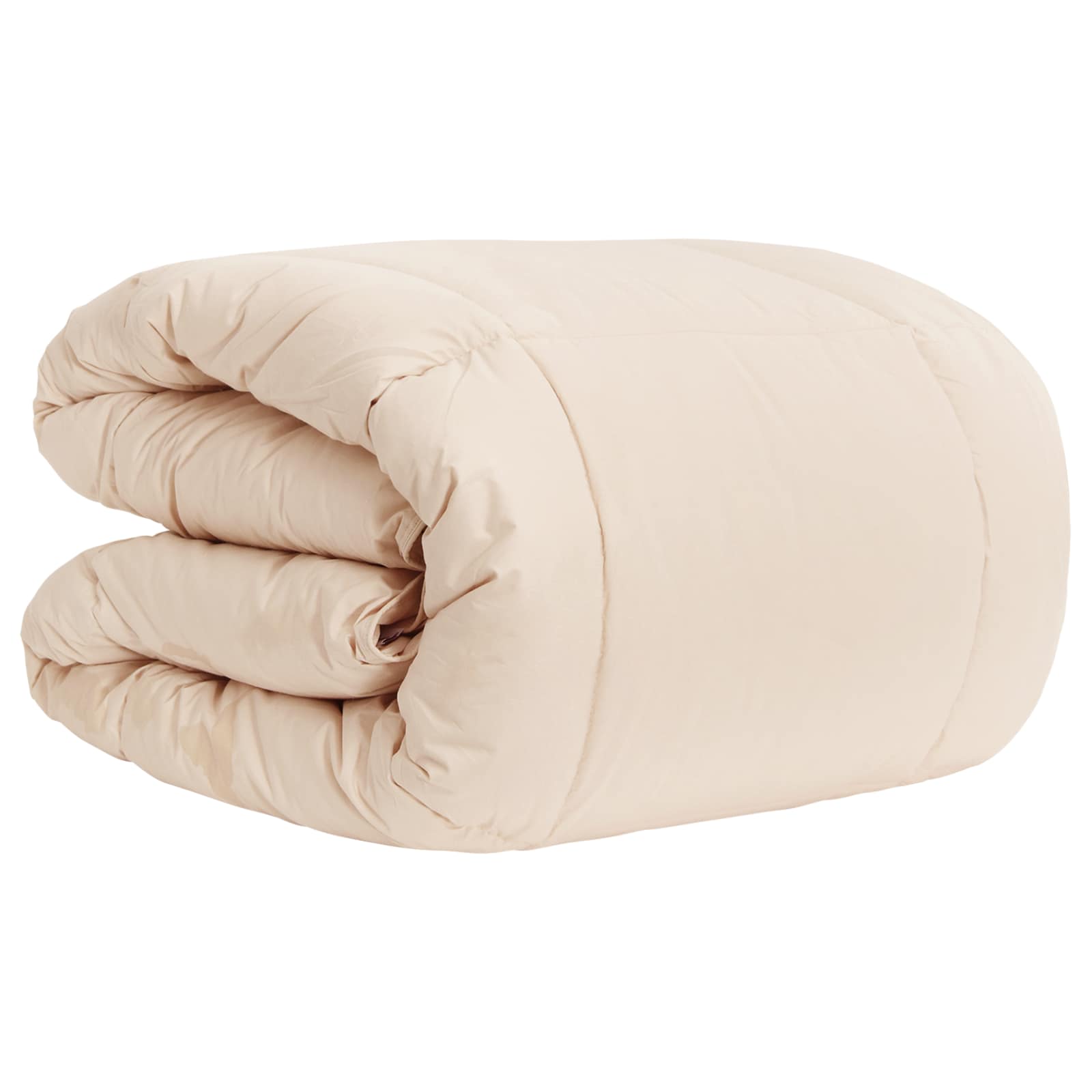 Edredom de inverno bege 260 x 220 cm 100% kapok natural