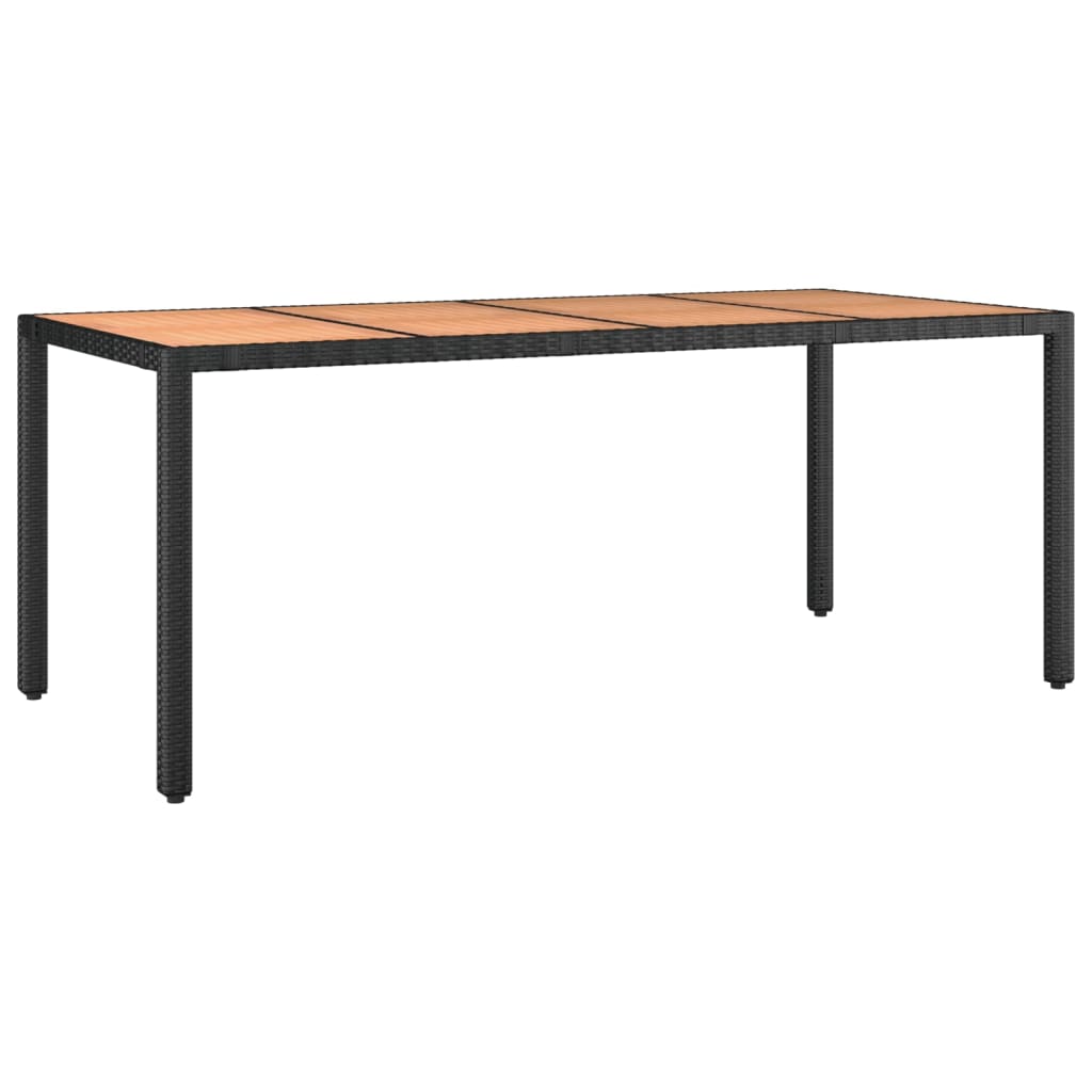 9 Pcs conjunto de jantar p/ jardim c/ almofadões vime PE preto