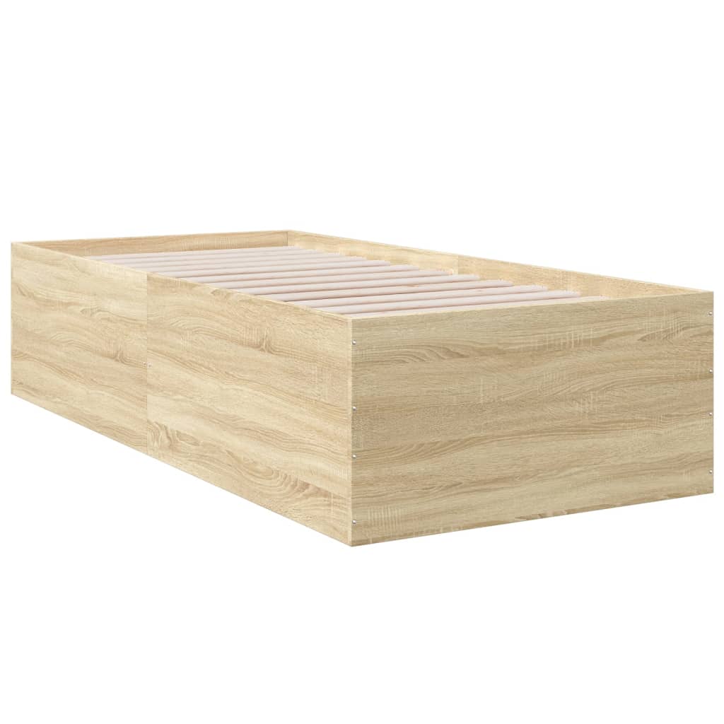 Estrutura cama 100x200 cm derivados de madeira carvalho sonoma