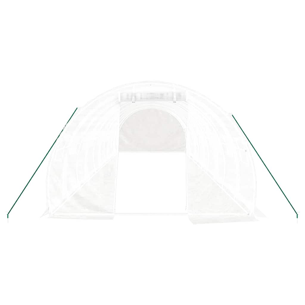 Estufa com estrutura de aço 30 m² 10x3x2 m branco